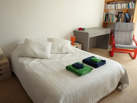 1 big bedroom + 1 bedroom on the mezzanine