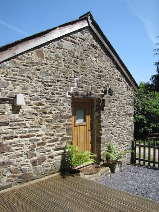 Front door from the decking