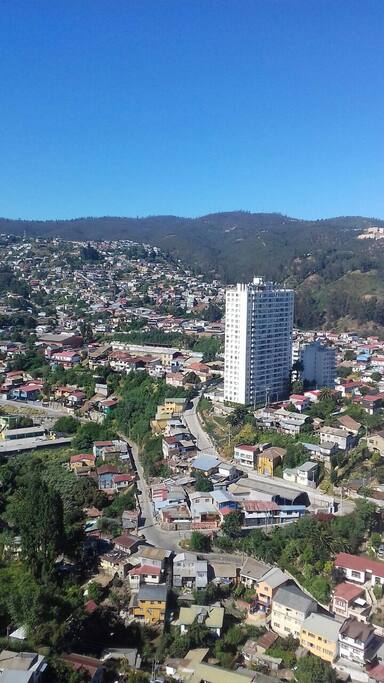 Vista desde uno de los dos balcones
