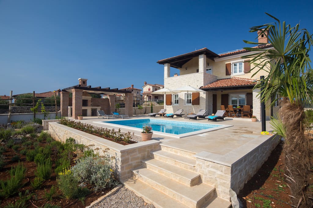 The villa is surrounded by a wonderful Mediterranean garden.