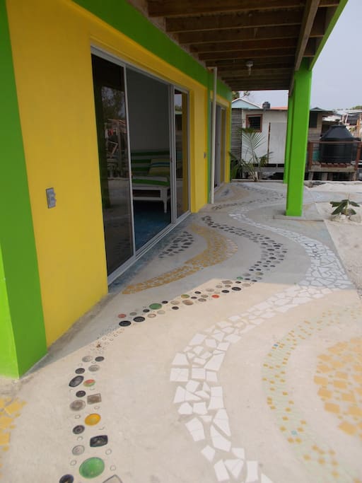 Creative tile work is paving your way to your apartment