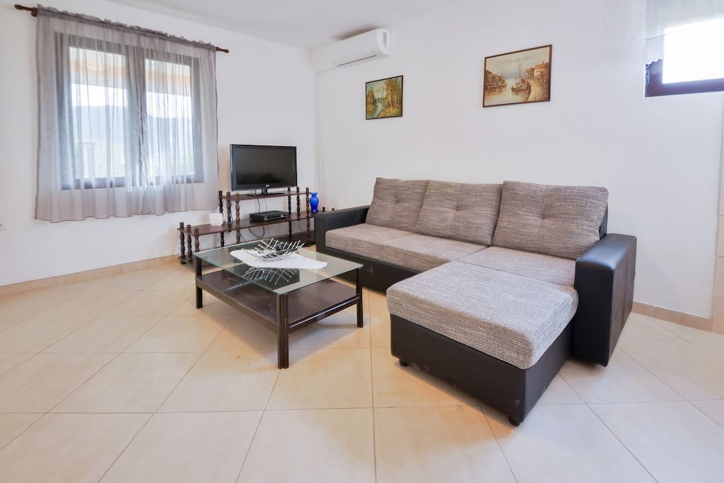 Living room with sofa bed
