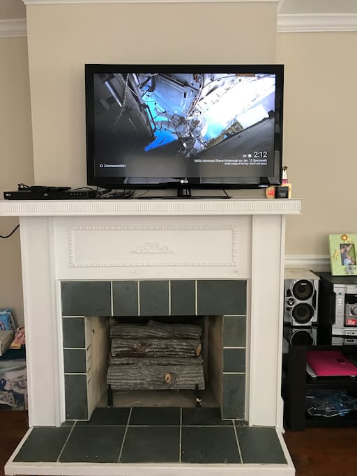living room (fake fire place)