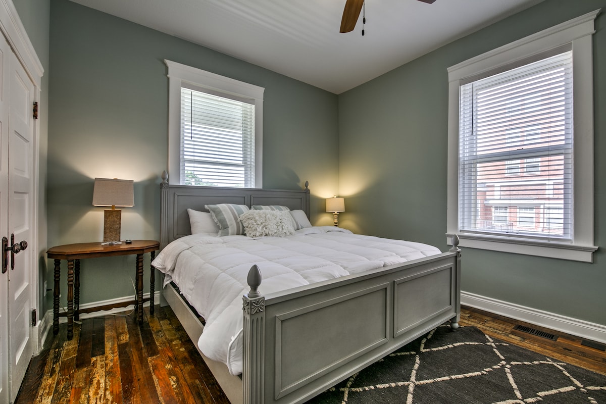 King bed with an adjustable base.