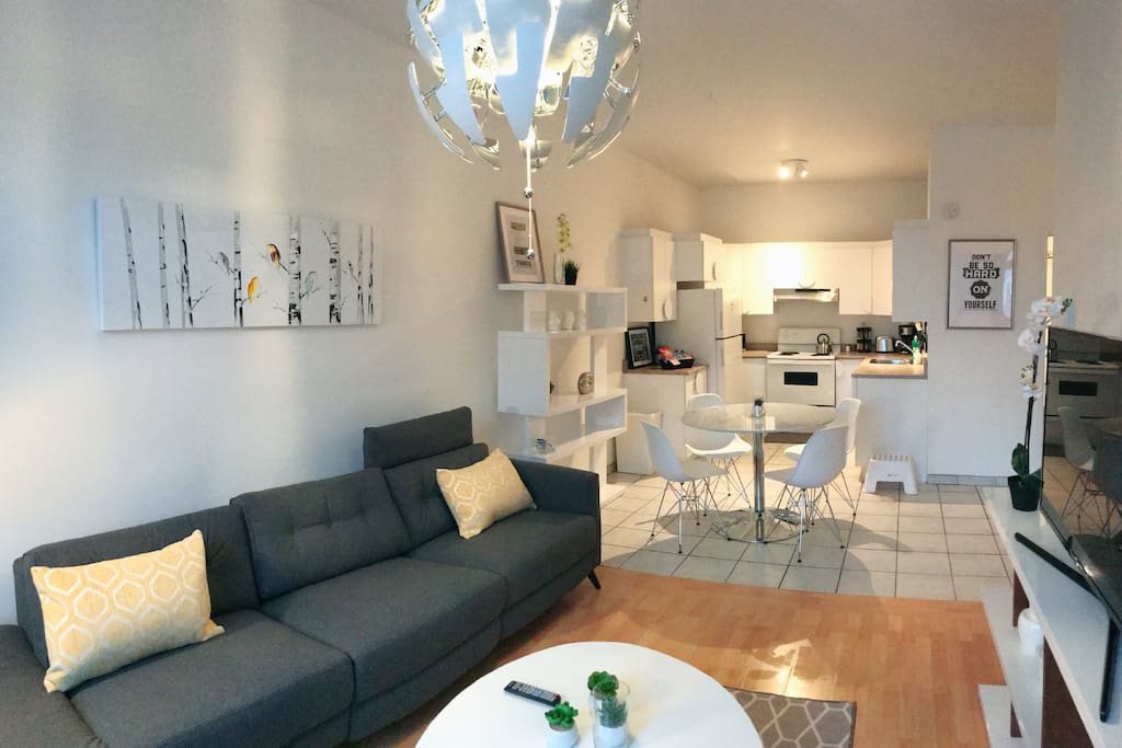 Living room and kitchen view