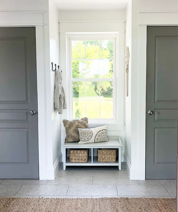 Drop off your things as you enter into our spacious mudroom.