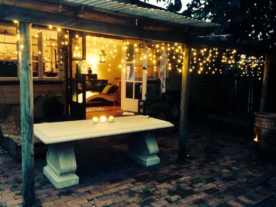 back yard and your provate dining area