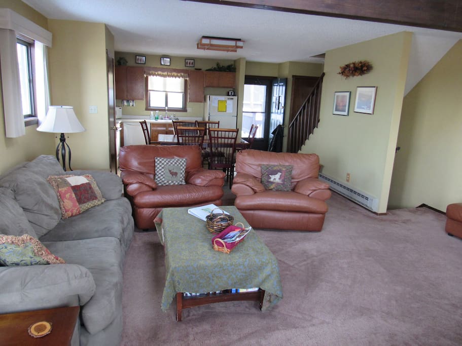 The open concept. The family room opens onto the kitchen.