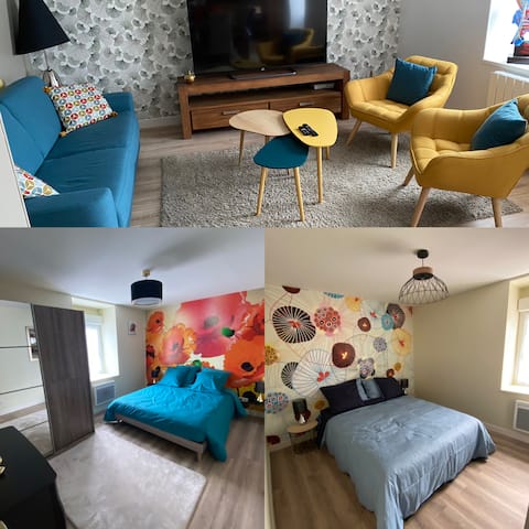 Top Airbnb: Spacious apartment (Sea and center 8 minutes' walk) à Granville