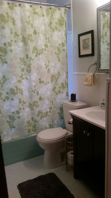 Private updated full bathroom