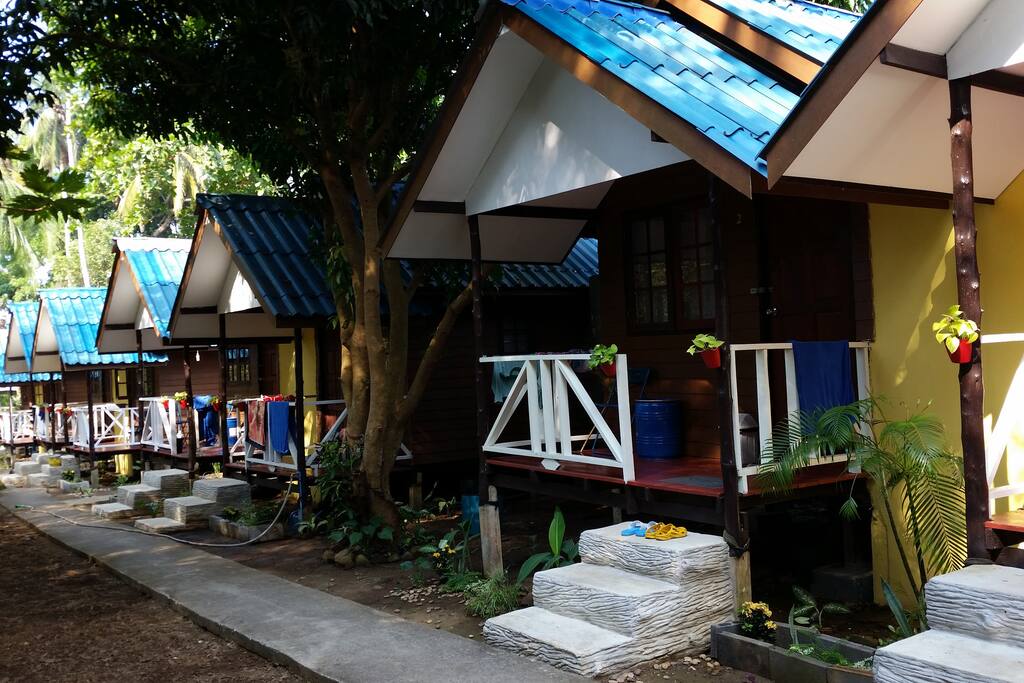 View of the bungalows