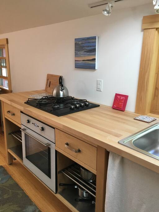 gas stovetop and electric oven