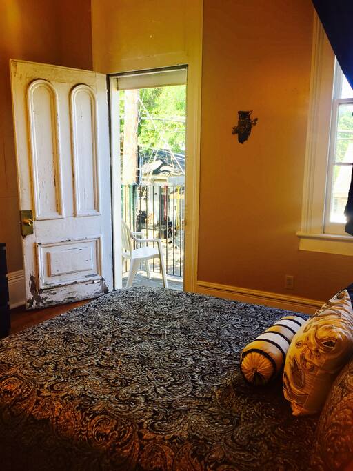 Balcony opens off the front bedroom