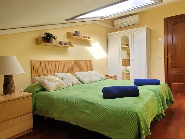 Room 3: 2 single beds 