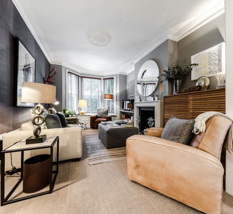 Sophisticated living room area