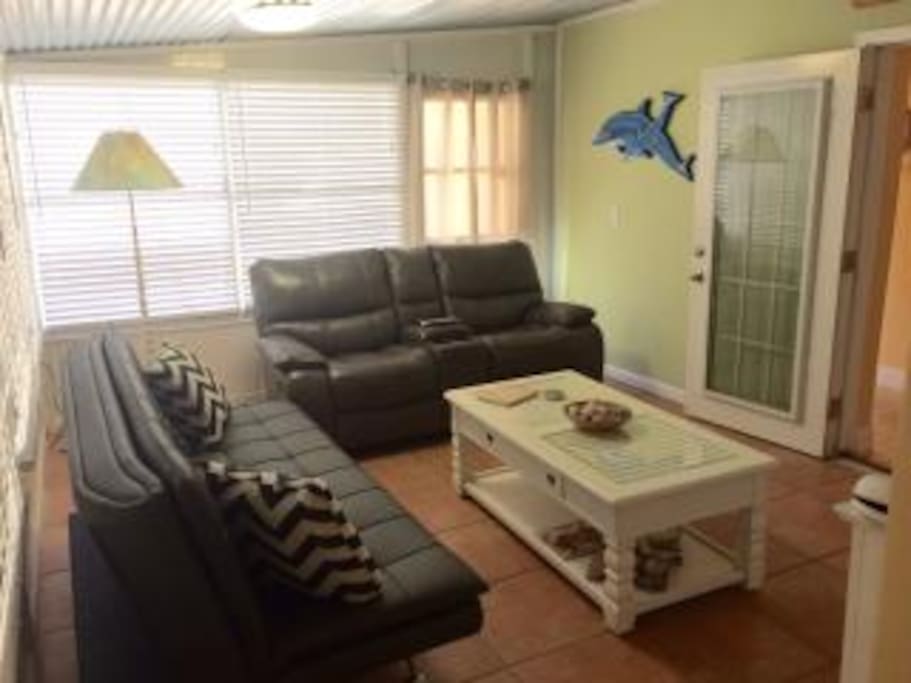 Comfortable seating in living room.