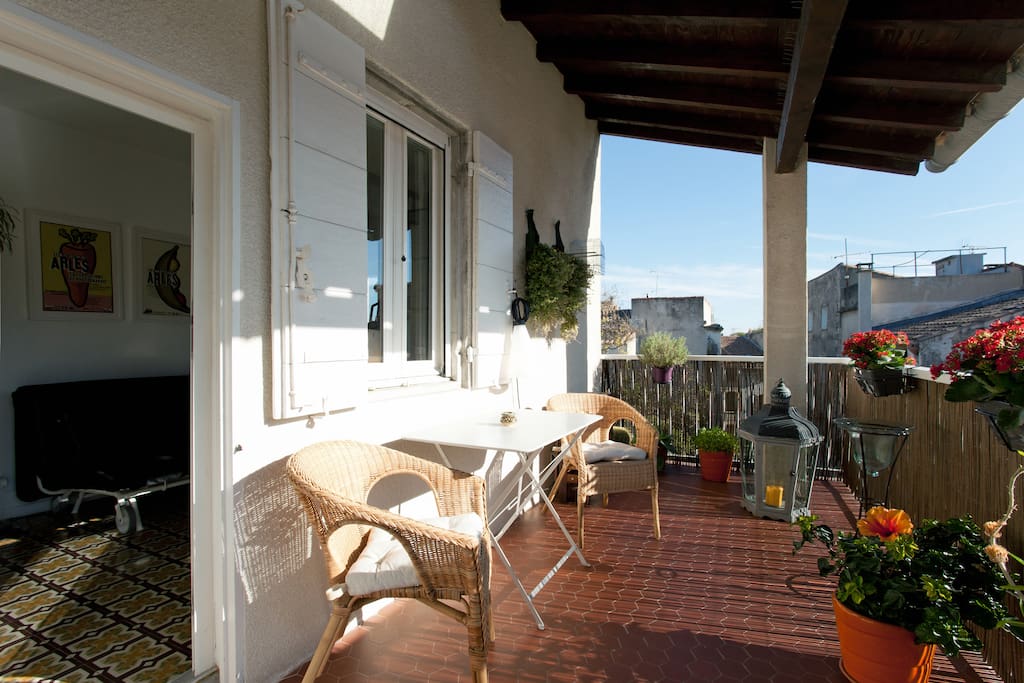 Terrasse ensoleillée sans vis à vis