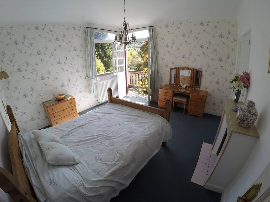 The bedroom with balcony