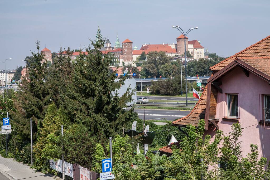 widok z salony na Wawel