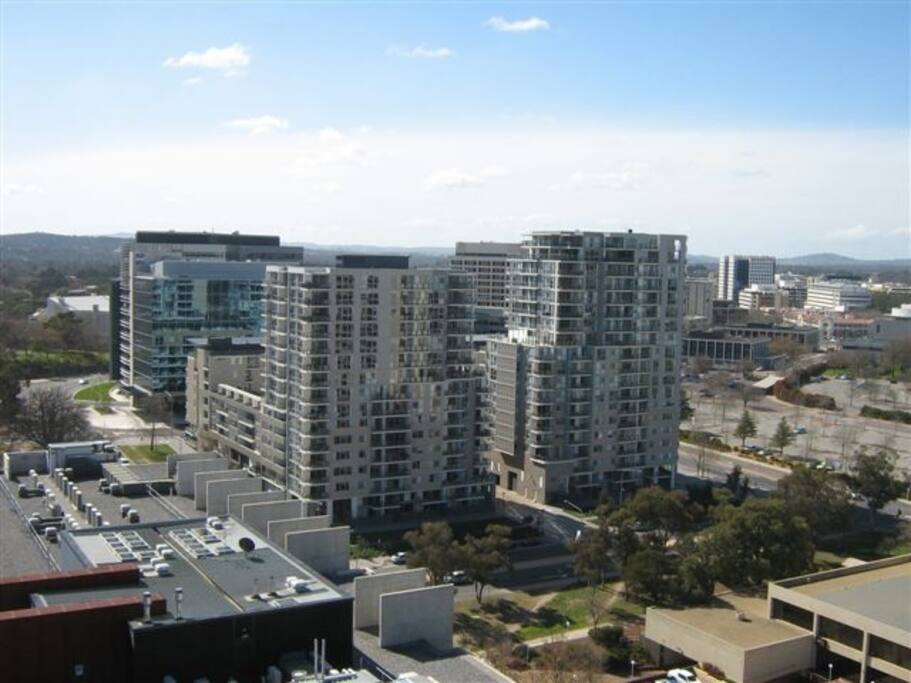 2007 development with law courts and shops behind. Taken from New Acton cultural hub.