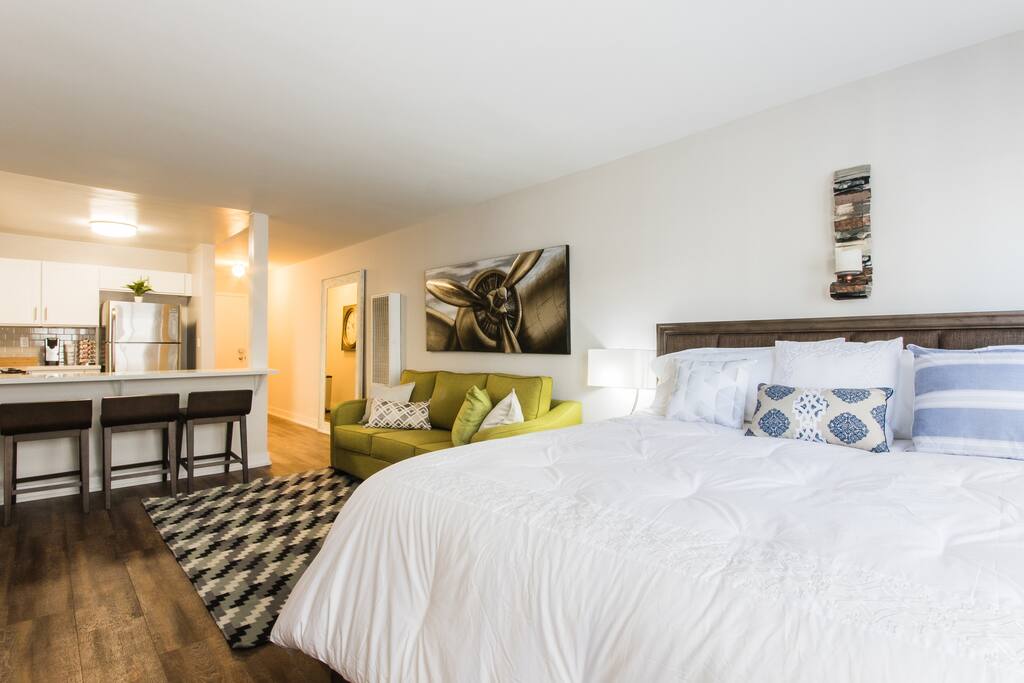 Only steps from living room, kitchen, bathroom