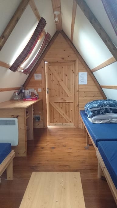 Wigwam from the rear looking out.