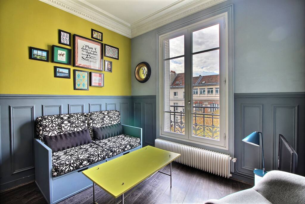 Living room with sofa and TV