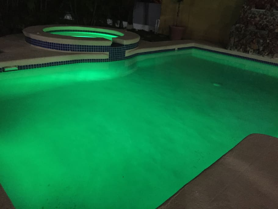 Pool at night