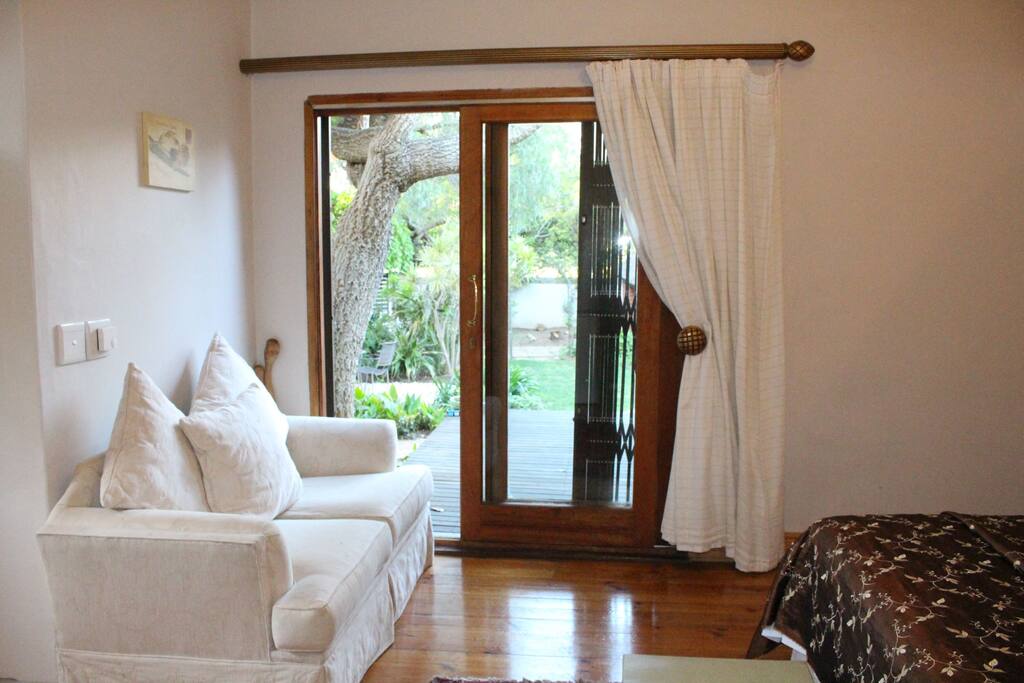 Looking out from your suite into the garden