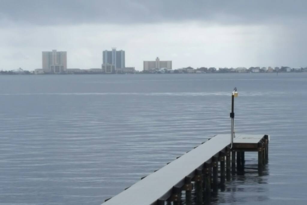 Homes private pier. Sunrise to the left and sunset to the left. Enjoy both!