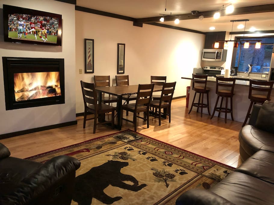 New Dining Table & 6 Chairs compliment the open concept great room.