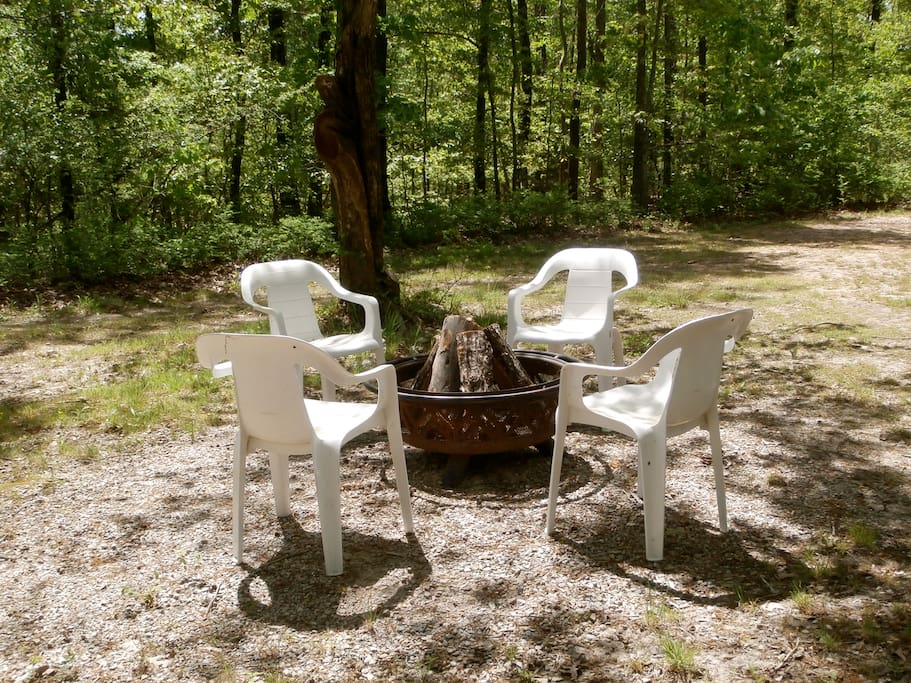 Gathered around the fire pit is a great place to to spend an evening.