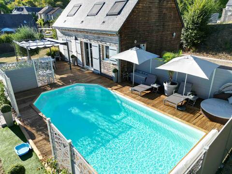 House 100m2 Heated Pool, Multisport Land