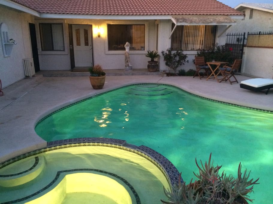 Pool looking back at house
