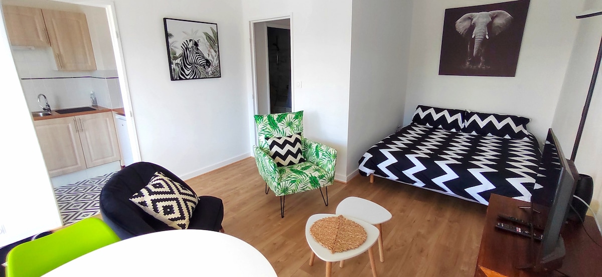 Successful Airbnb property: Studio 50 m from the sea large terrace in Concarneau