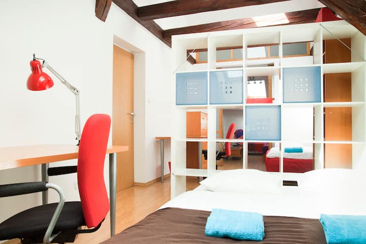 Bedroom 2 divided by shelf