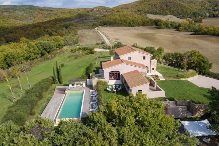Elegant 6br Val D'orcia Villa With Pool - Chianciano Terme