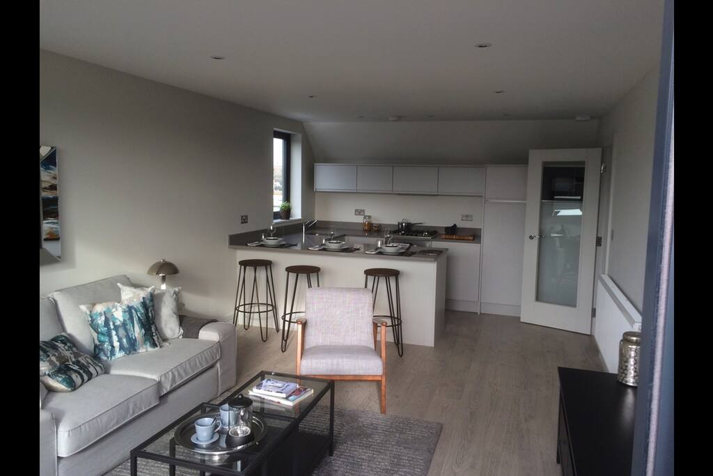 Living room and kitchen