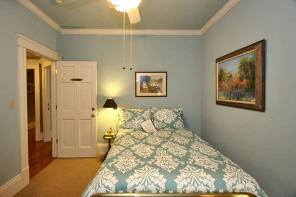 Enjoy this cozy room with a private bathroom.