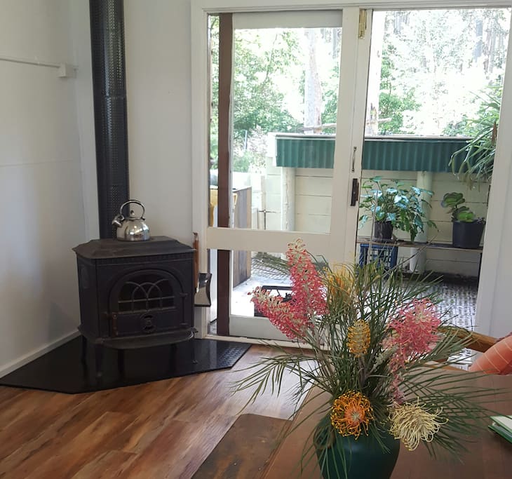 Wood burner is lovely and warm on those cold nights.