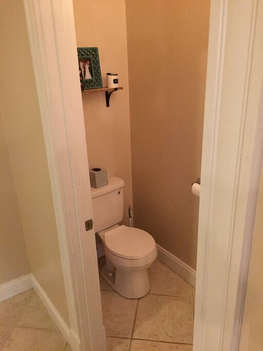 Powder room off kitchen