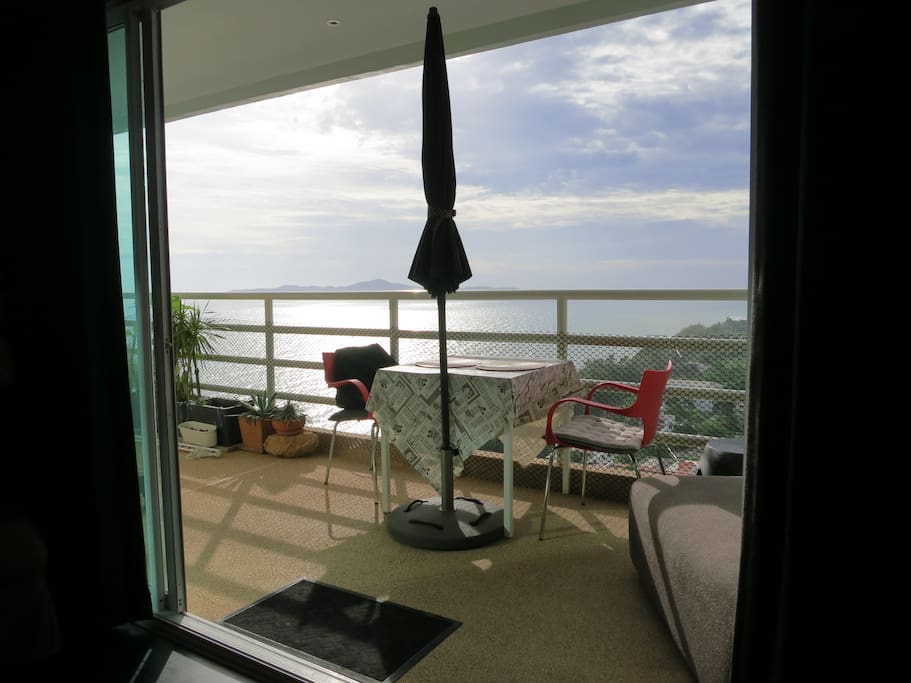 If you like privacy you can spend your day on the generous balcony