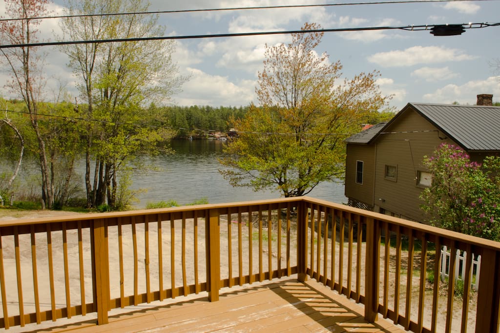 View from massive deck down to water