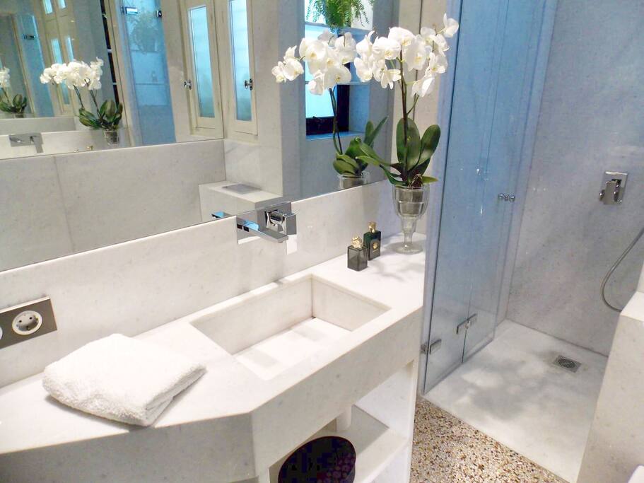 Marble bathrooms