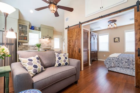 Top performing Airbnb: Heights Barn Door Hideaway. in Houston