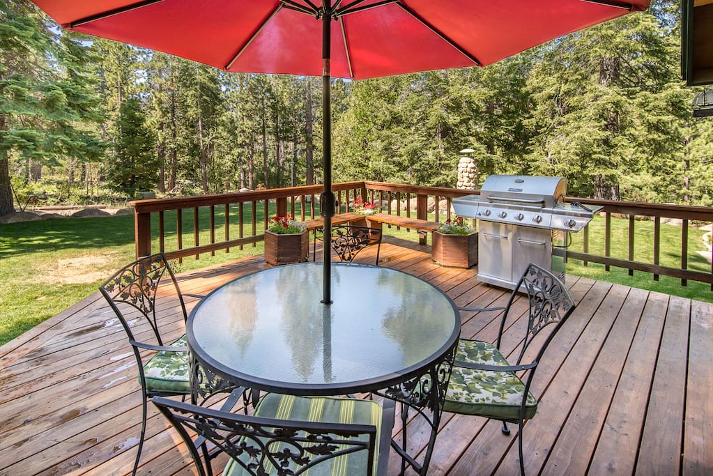 Fire up the grill on the front deck and enjoy an alfresco meal.
