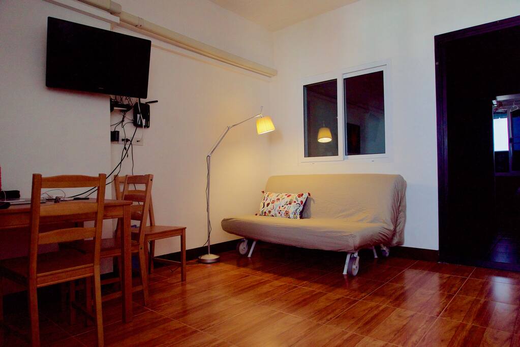 Living Room with sofa bed