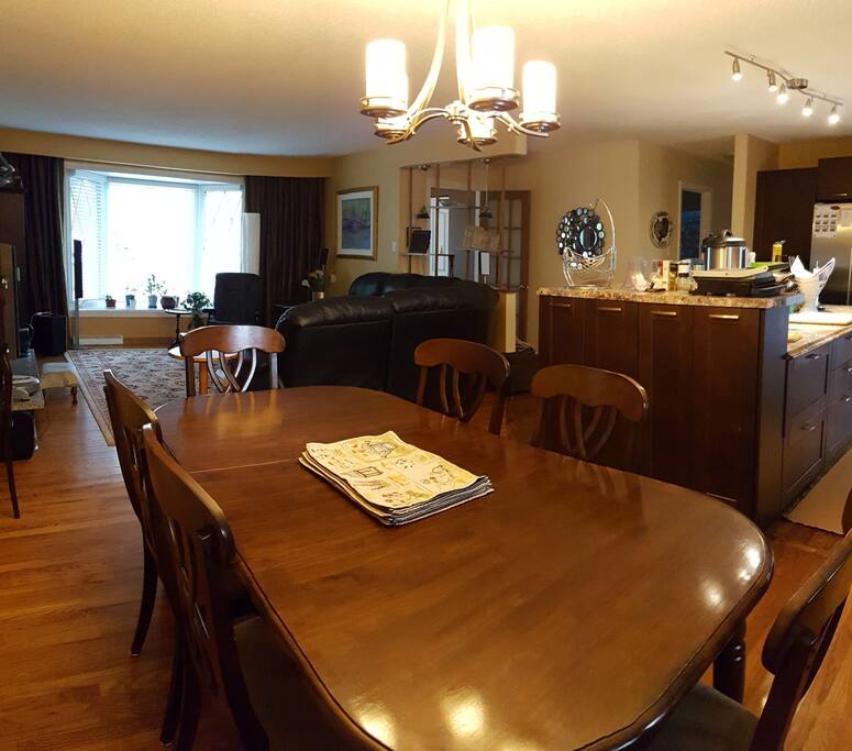 shared dining/living area