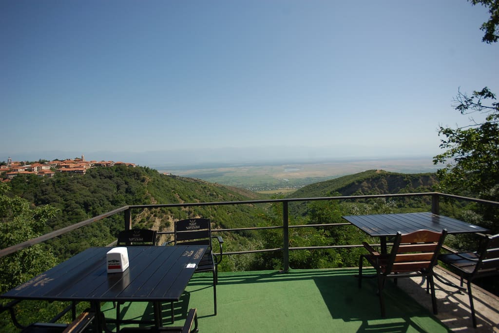 hotel terrace city view