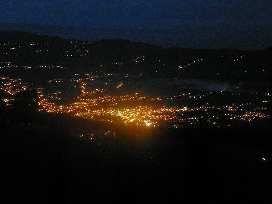Night view from the Cabaña